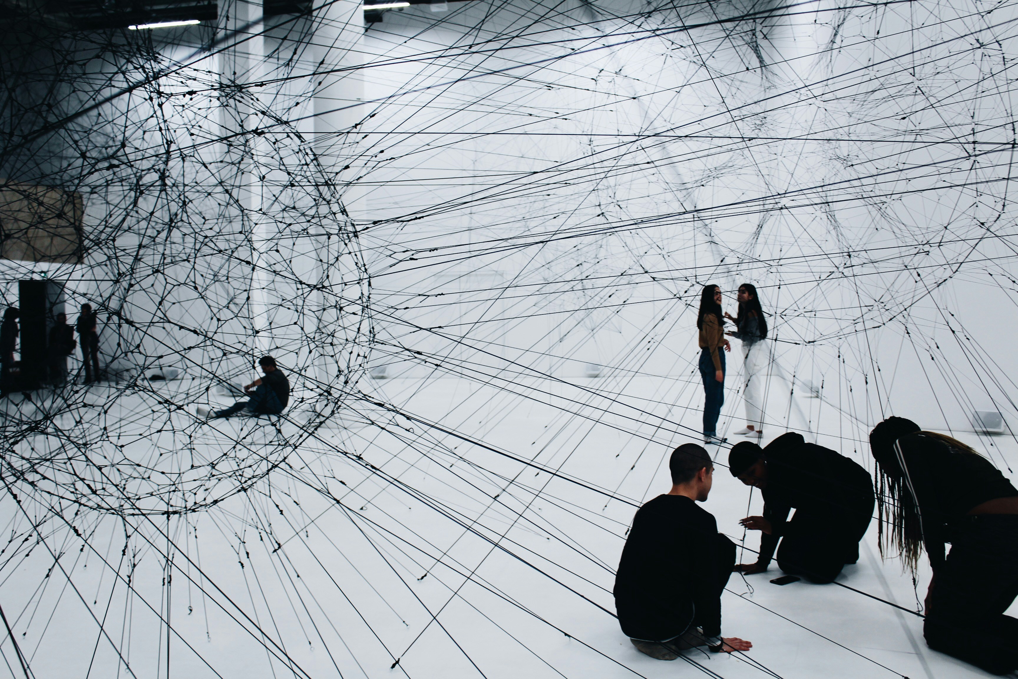 People connected within a network installation